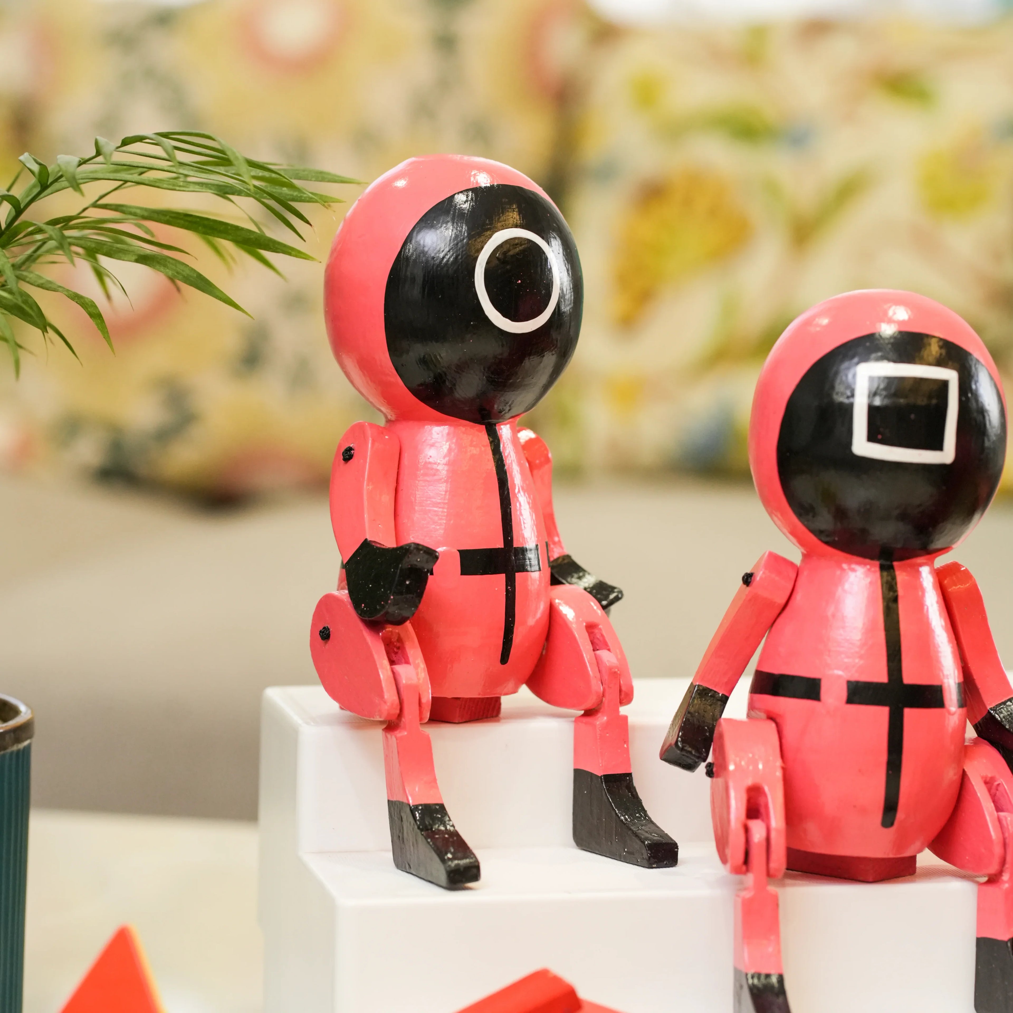 TIMBER KALA'S SQUID GAME CHARACTERS SET OF THREE HANDCRAFTED HEROES FOR DECOR