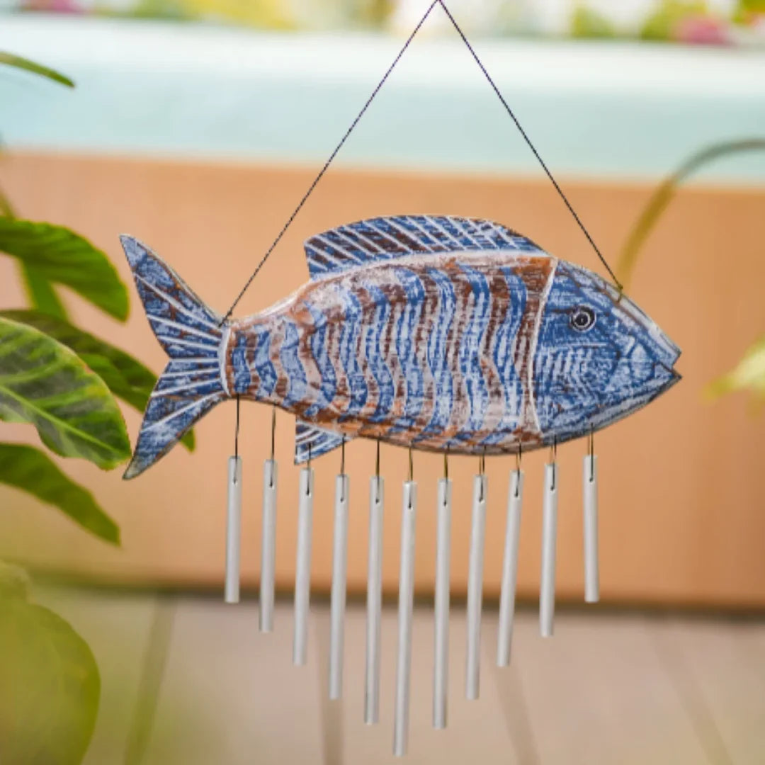 TIMBER KALA’S CELESTIAL FISH CHIMES FOR OUTDOORS