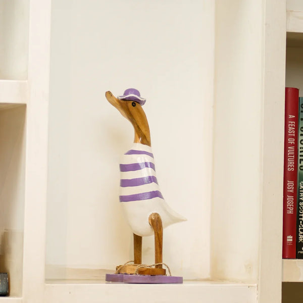 TIMBER KALA'S SMALL BEACH PURPLE SWAGGER DUCKS FOR DECOR