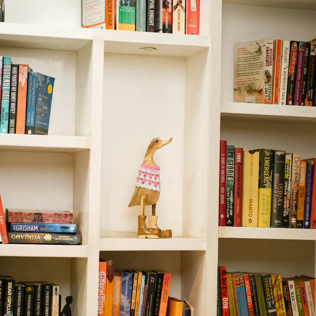 TIMBER KALA'S SMALL KNIGHT PINK WHITE SWAGGER DUCKS FOR DECOR