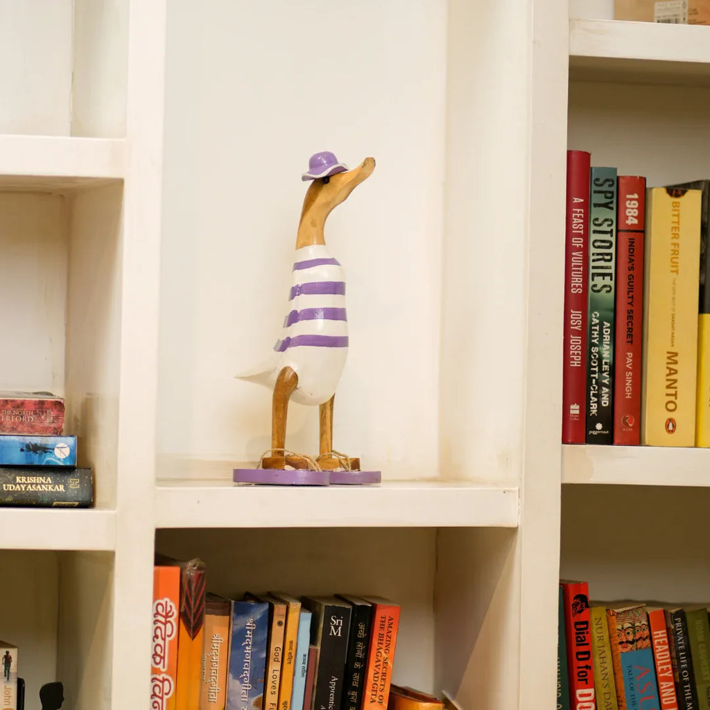 TIMBER KALA'S SMALL BEACH PURPLE SWAGGER DUCKS FOR DECOR