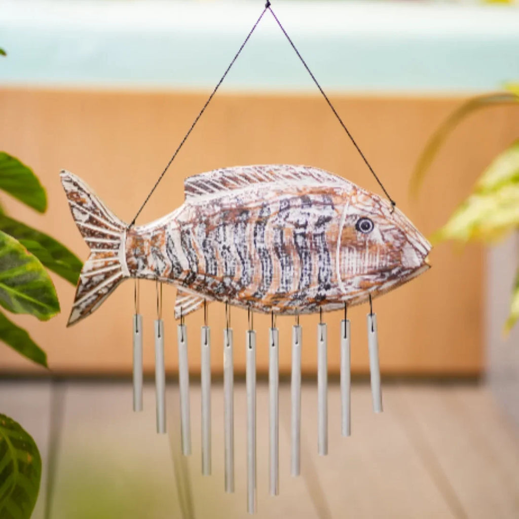 TIMBER KALA’S CELESTIAL FISH CHIMES FOR OUTDOORS