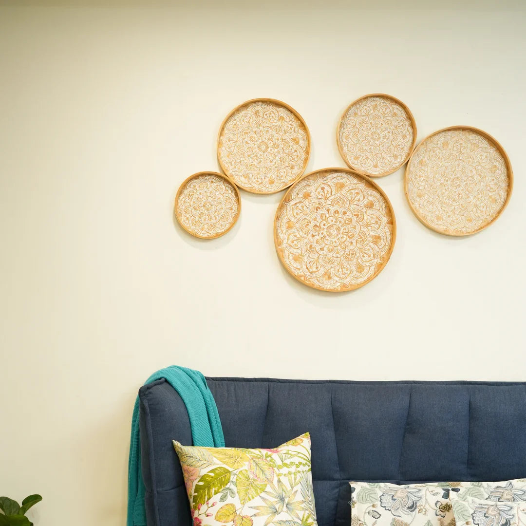 TIMBER KALA'S NATURE’S MANDALA FOR DECOR - SET OF 5 PCS