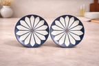 Indigo Floral & Petal 4-Piece Ceramic Bowl and Plate Set