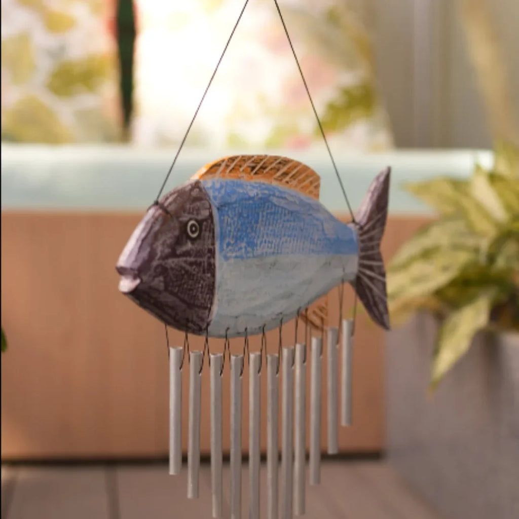 TIMBER KALA’S CELESTIAL FISH CHIMES FOR OUTDOORS