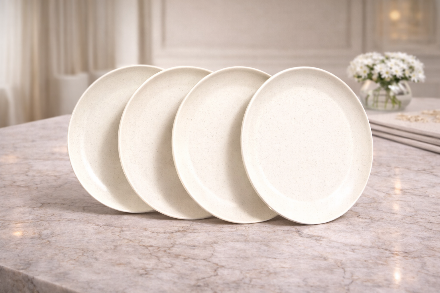Desert Mist 4-Piece Matte Dinner Plate Set