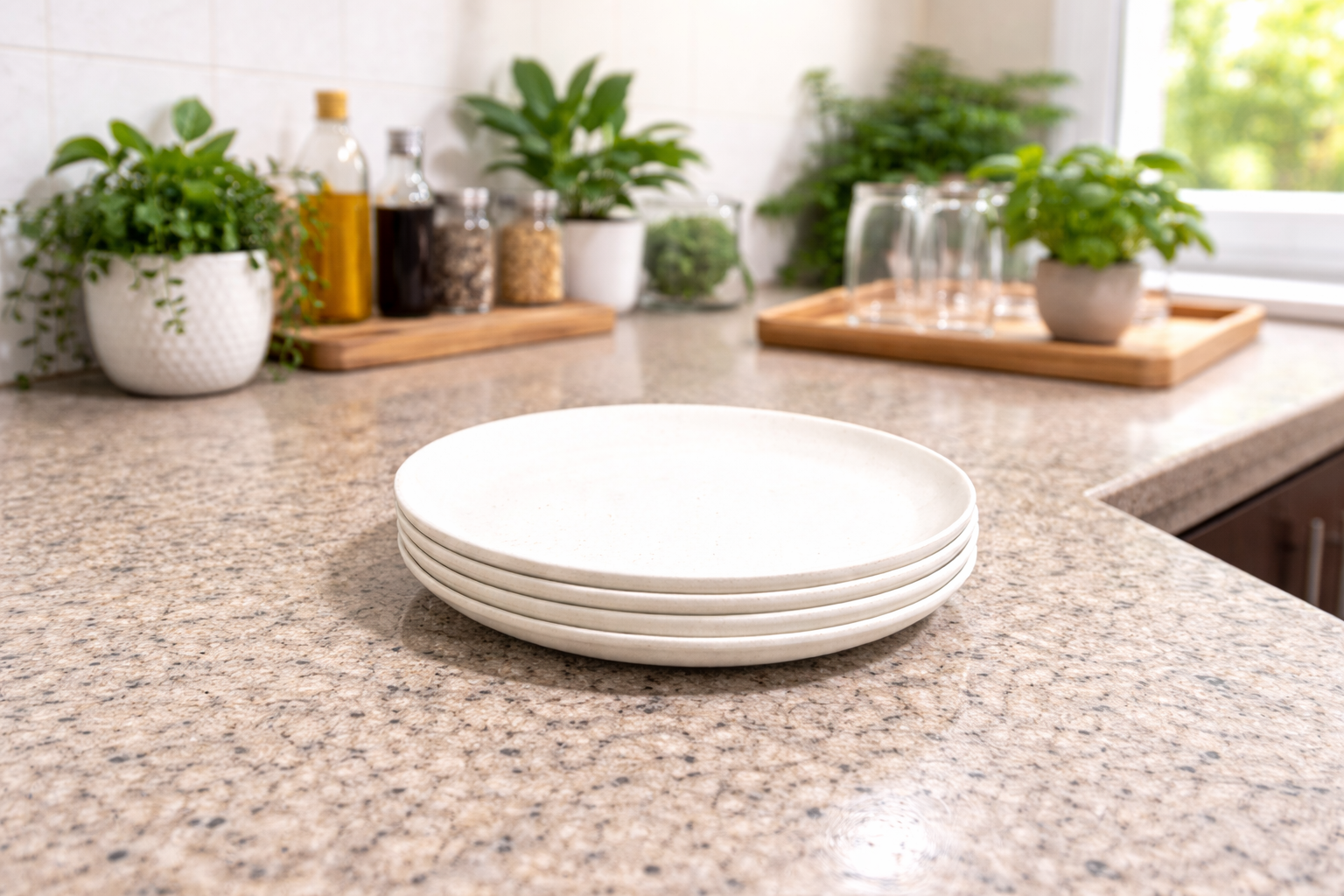 Desert Mist 4-Piece Matte Dinner Plate Set