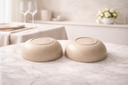 Sandstone Matte 2-Piece Minimalist Soup Bowl Set