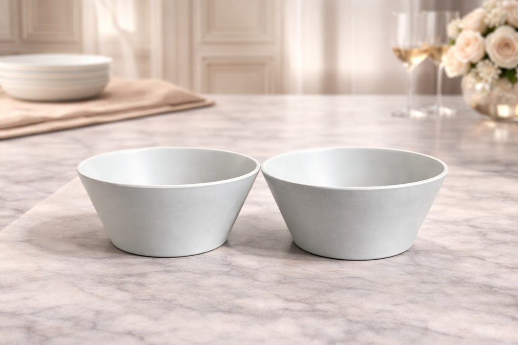 Slate Grey 2-Piece Contemporary Utility Bowl Set
