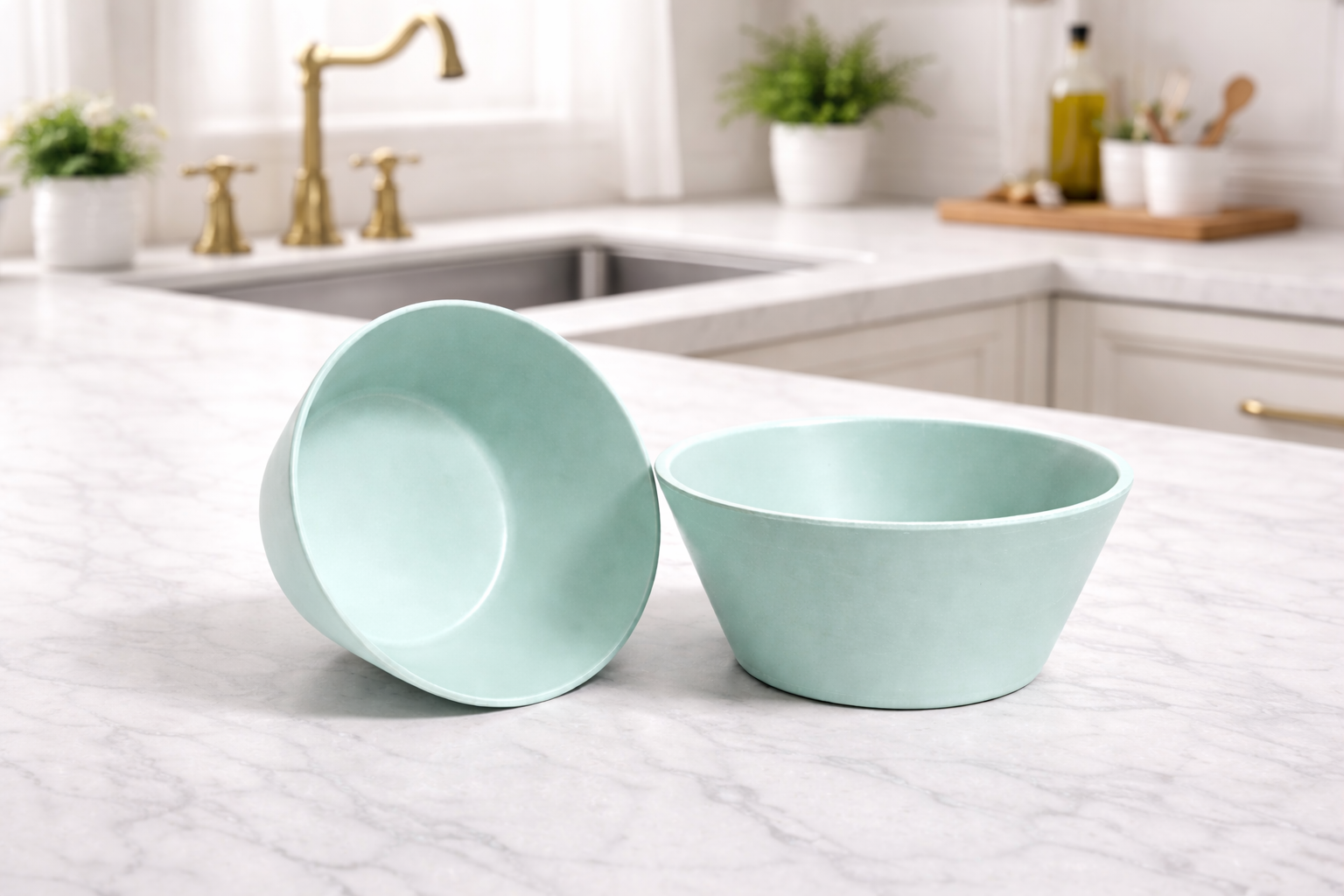 Aqua Marine 2-Piece Ceramic Breakfast Bowl Set