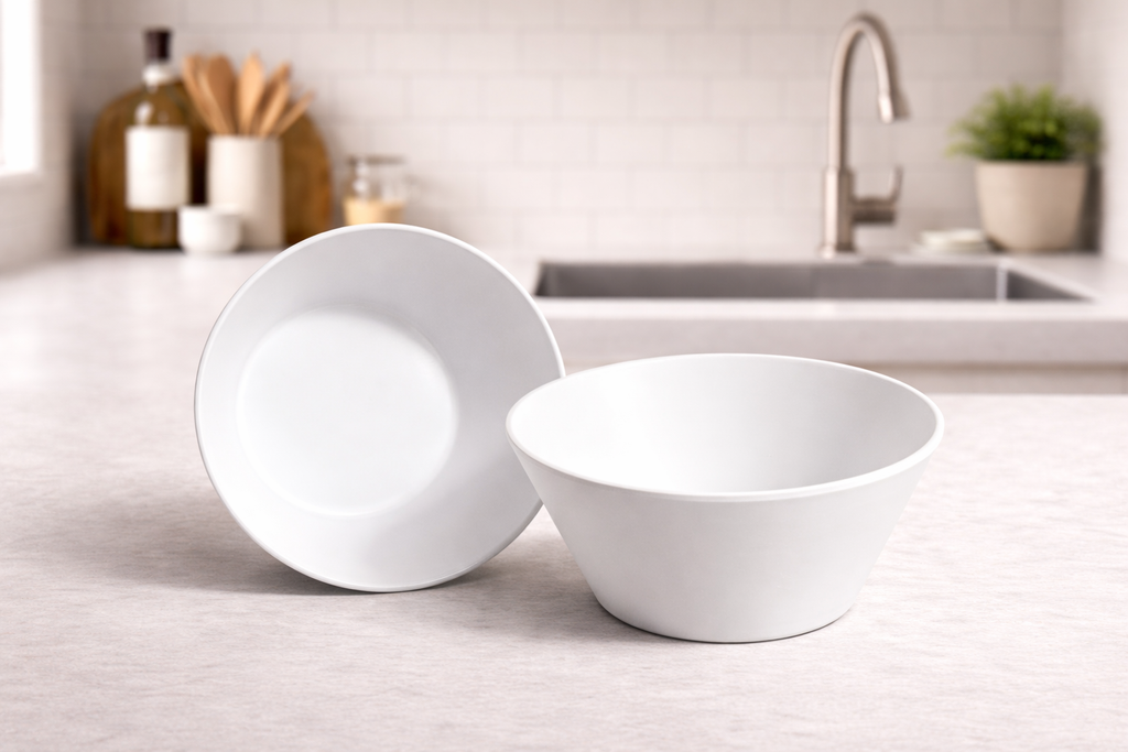Frost White 2-Piece Tapered Salad Bowl Set
