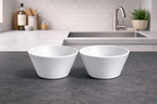 Frost White 2-Piece Tapered Salad Bowl Set