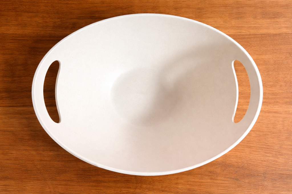 Tuscan Earth Large Serving Bowl with Integrated Handles