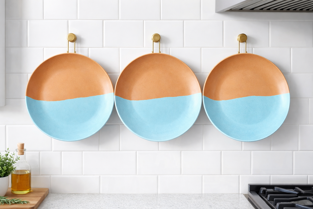 Horizon Dip-Dye 4-Piece Artisanal Plate Set