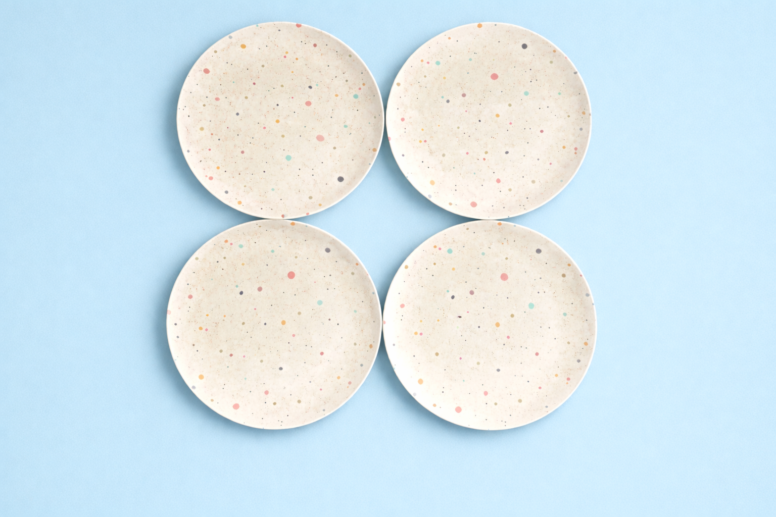 Celebration Confetti 4-Piece Wall-Hanging Plate Set