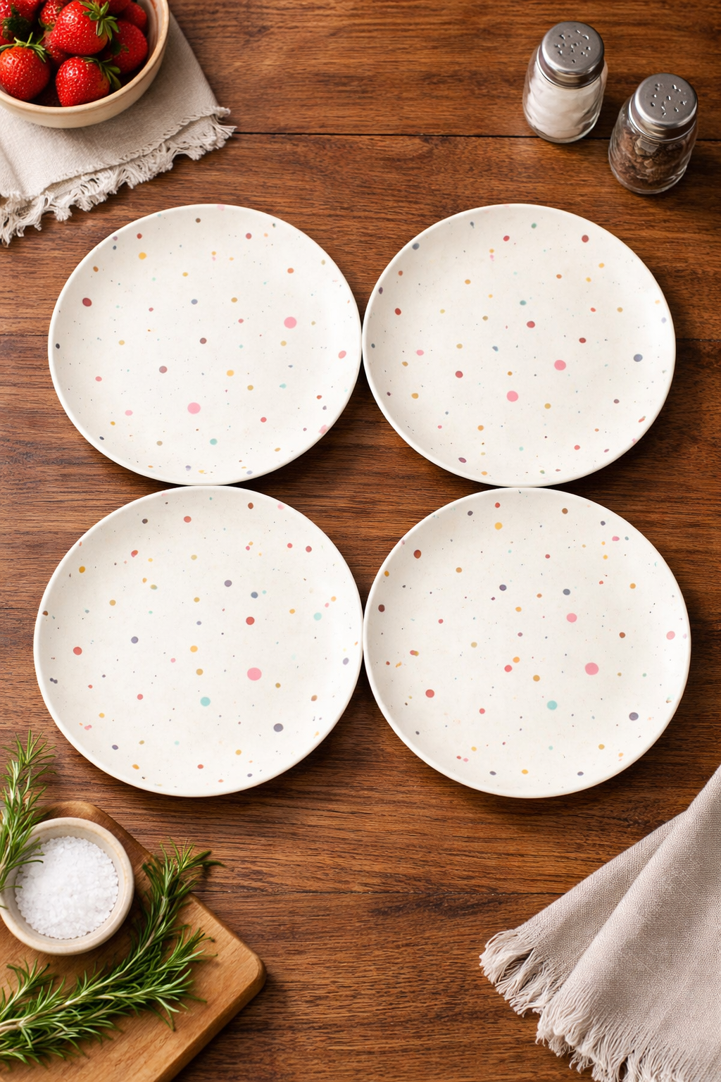 Celebration Confetti 4-Piece Wall-Hanging Plate Set