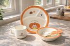 Tiger Harvest 5-Piece Bamboo Kids' Dining Set