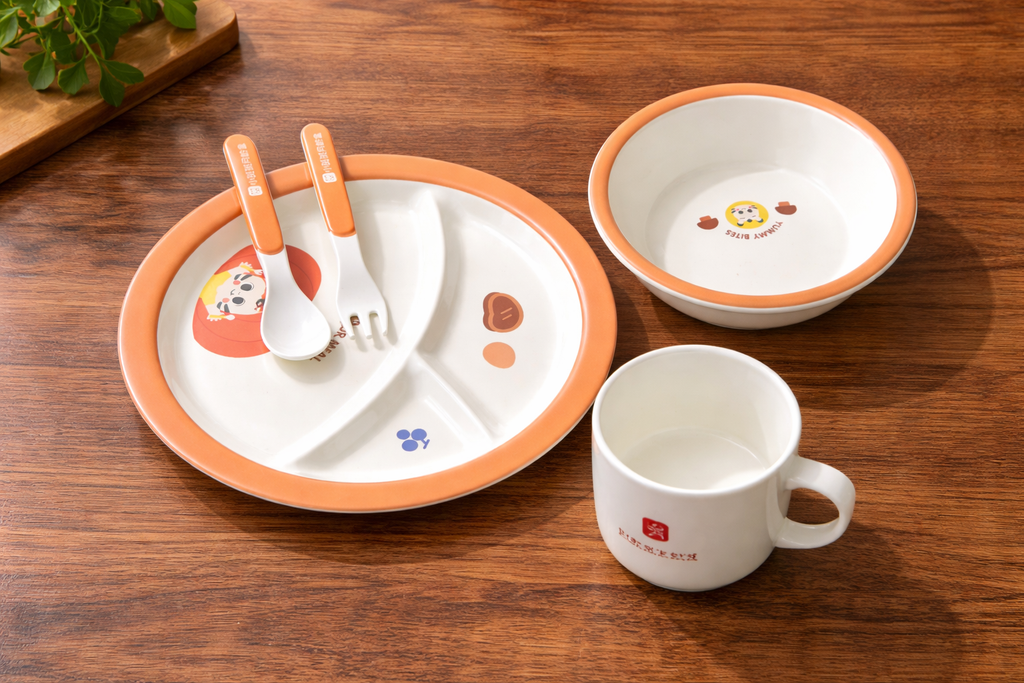 Tiger Harvest 5-Piece Bamboo Kids' Dining Set