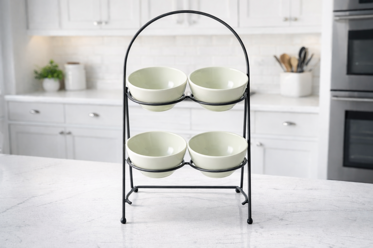 Celadon Mist 4-Piece Stoneware Cereal Bowl Set