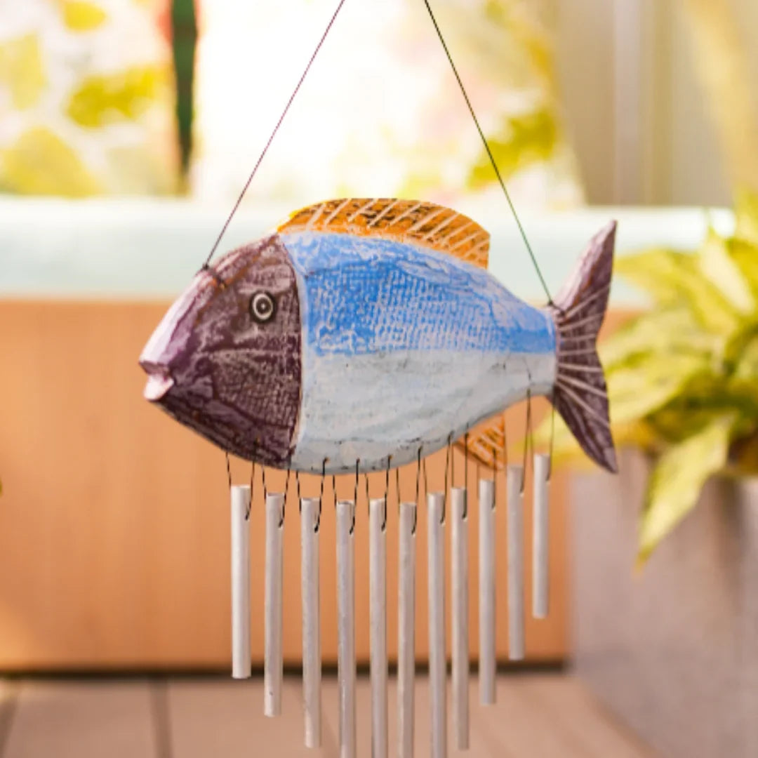 TIMBER KALA’S CELESTIAL FISH CHIMES FOR OUTDOORS