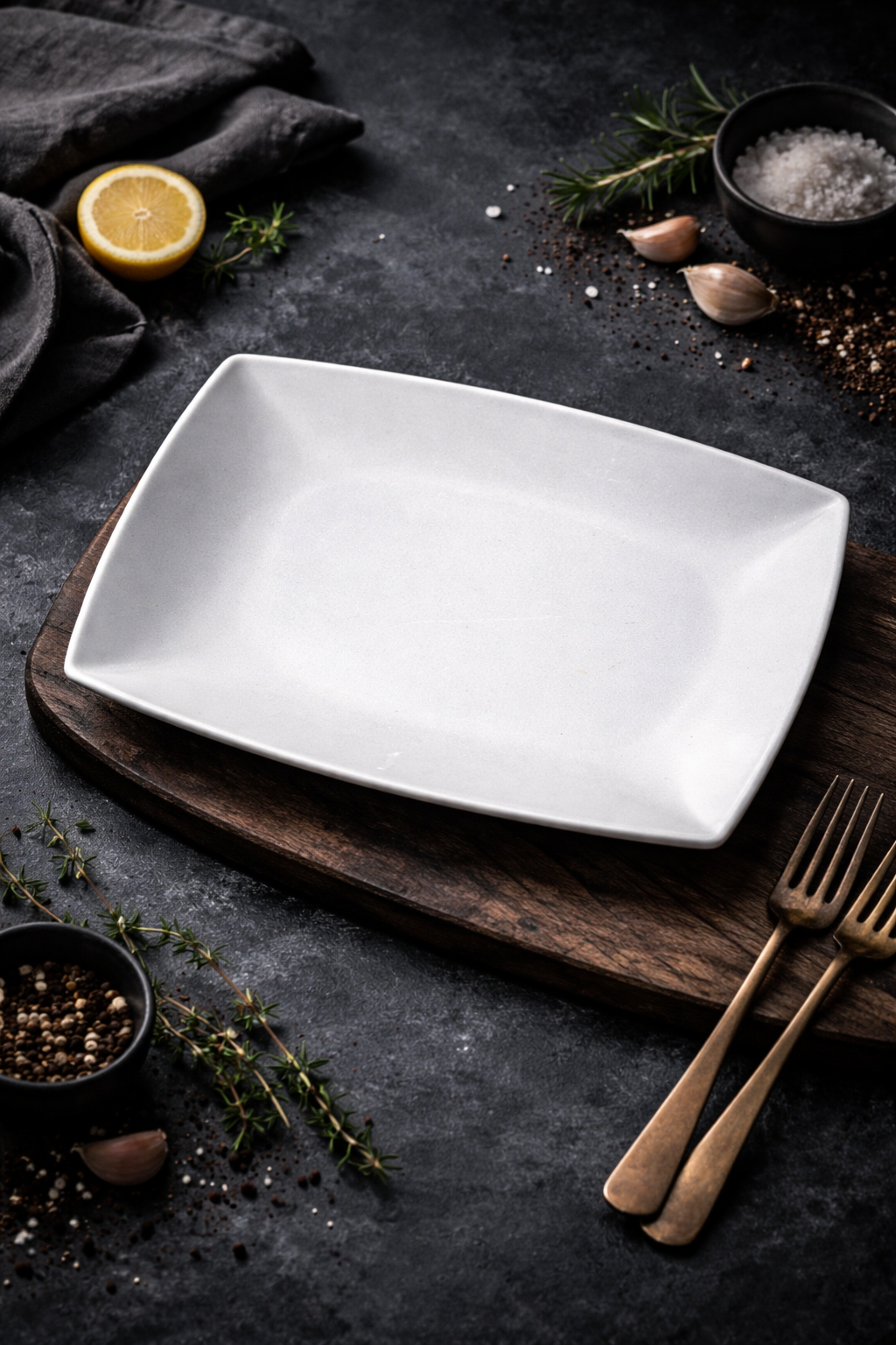 Pristine White 2-Piece Rectangular Platter Duo