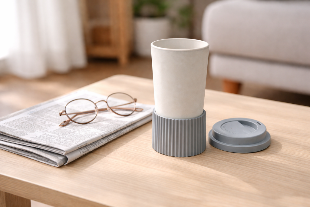 Urban Slate Insulated Bamboo Travel Mug