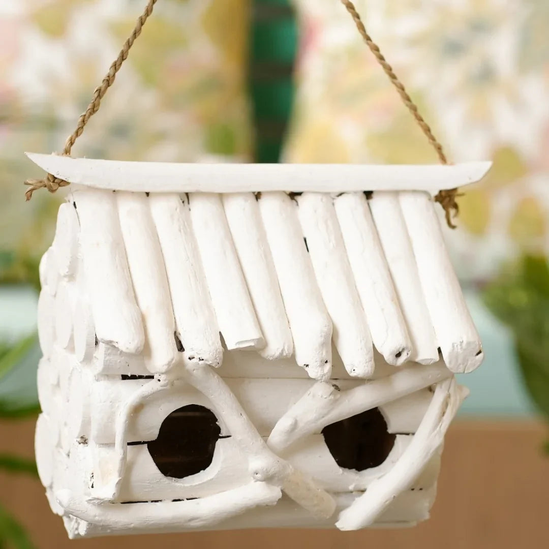 TIMBER KALA’S DOUBLE SLOT BIRD HOUSE FOR DECOR