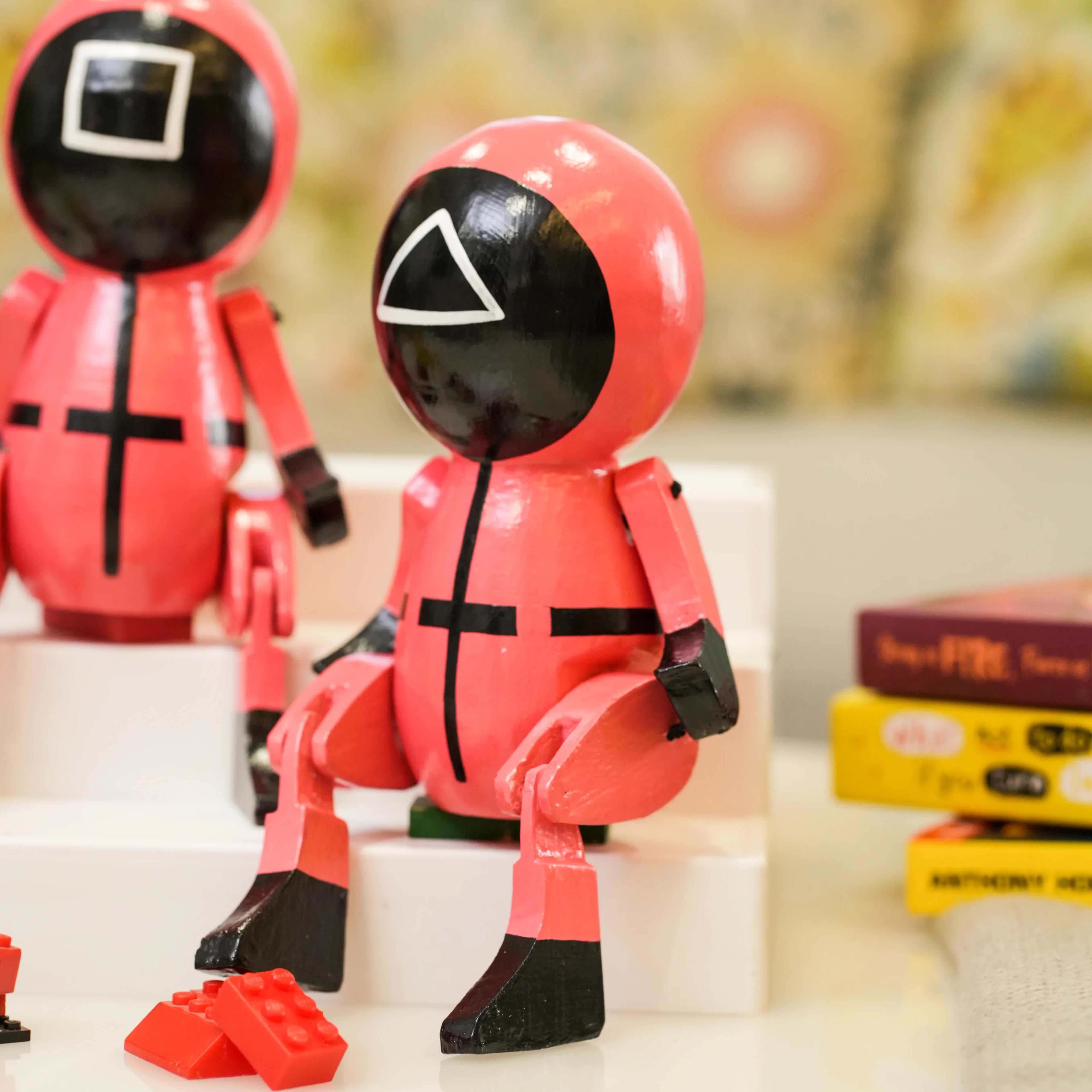 TIMBER KALA'S SQUID GAME CHARACTERS SET OF THREE HANDCRAFTED HEROES FOR DECOR