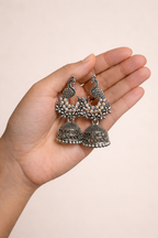 Peacock Majesty Stone-Studded Jhumkas