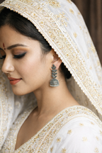 Classic Botanical Leaf Branch Jhumkas