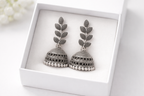 Classic Botanical Leaf Branch Jhumkas