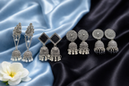 Traditional Oxidised Jhumka Quartet (Set of 4)