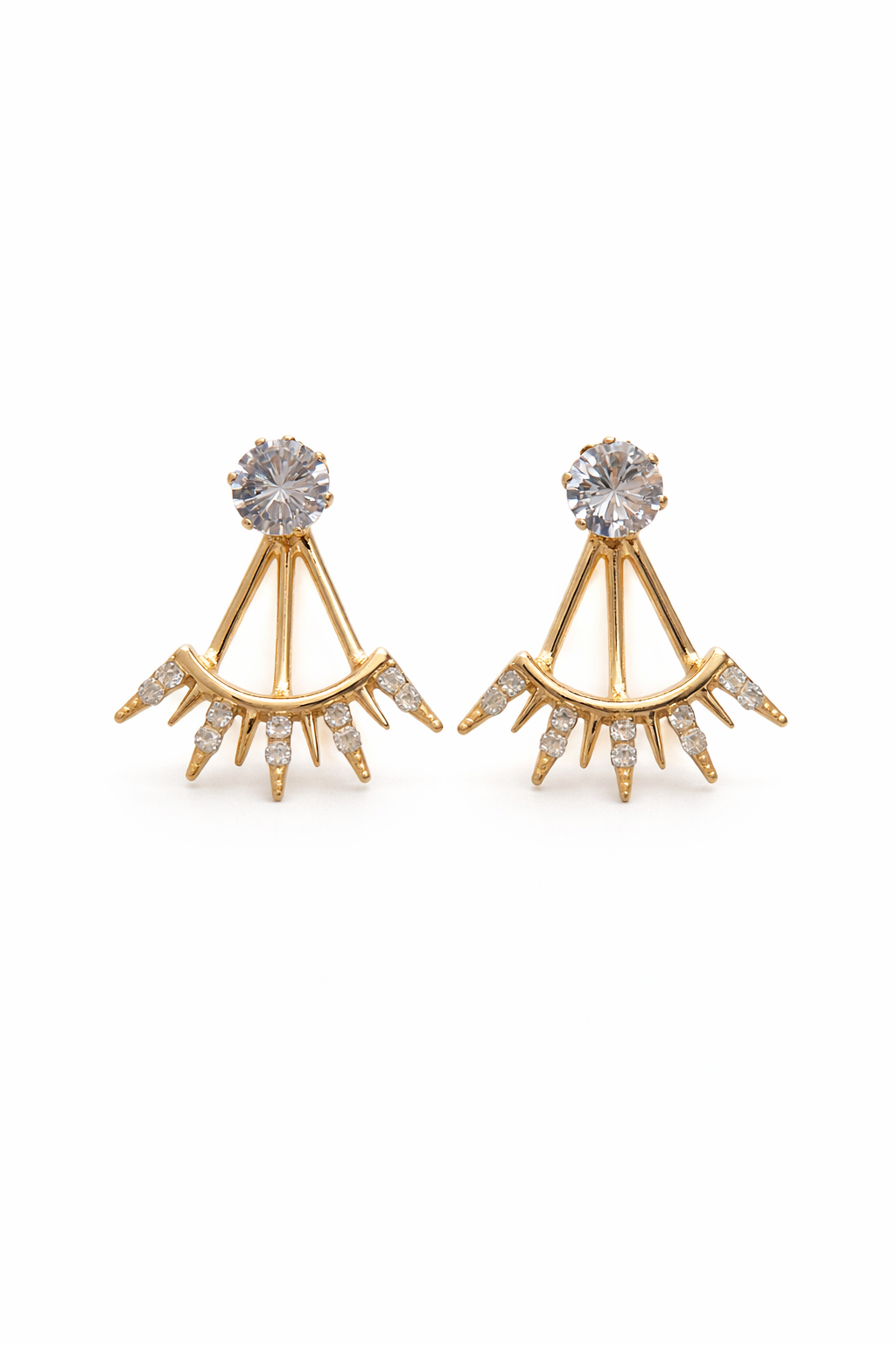 Contemporary Gold & Silver Crystal Duo (Set of 2)