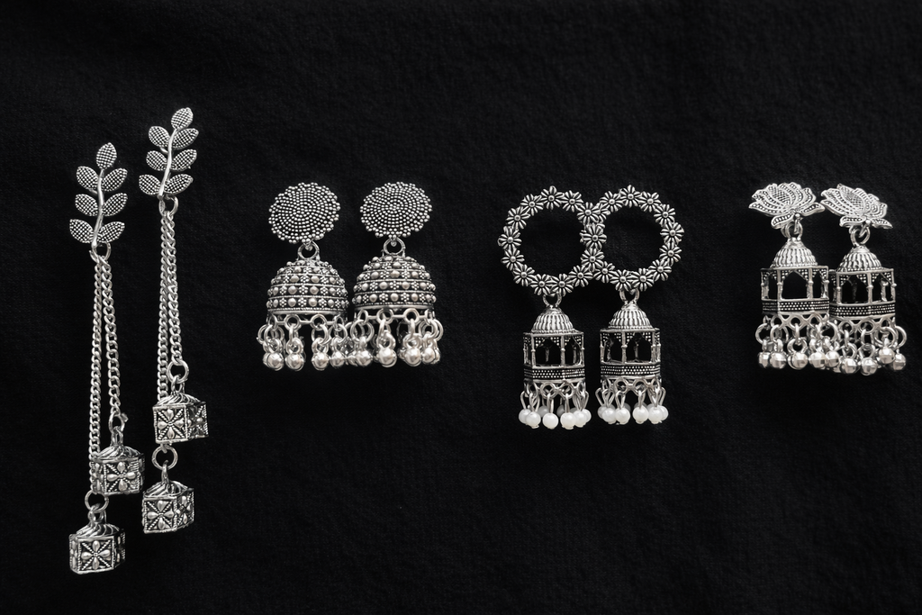 Oxidised Silver Statement Platter (Set of 4 Designs)