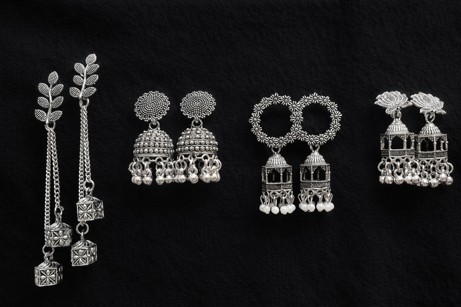 Oxidised Silver Statement Platter (Set of 4 Designs)