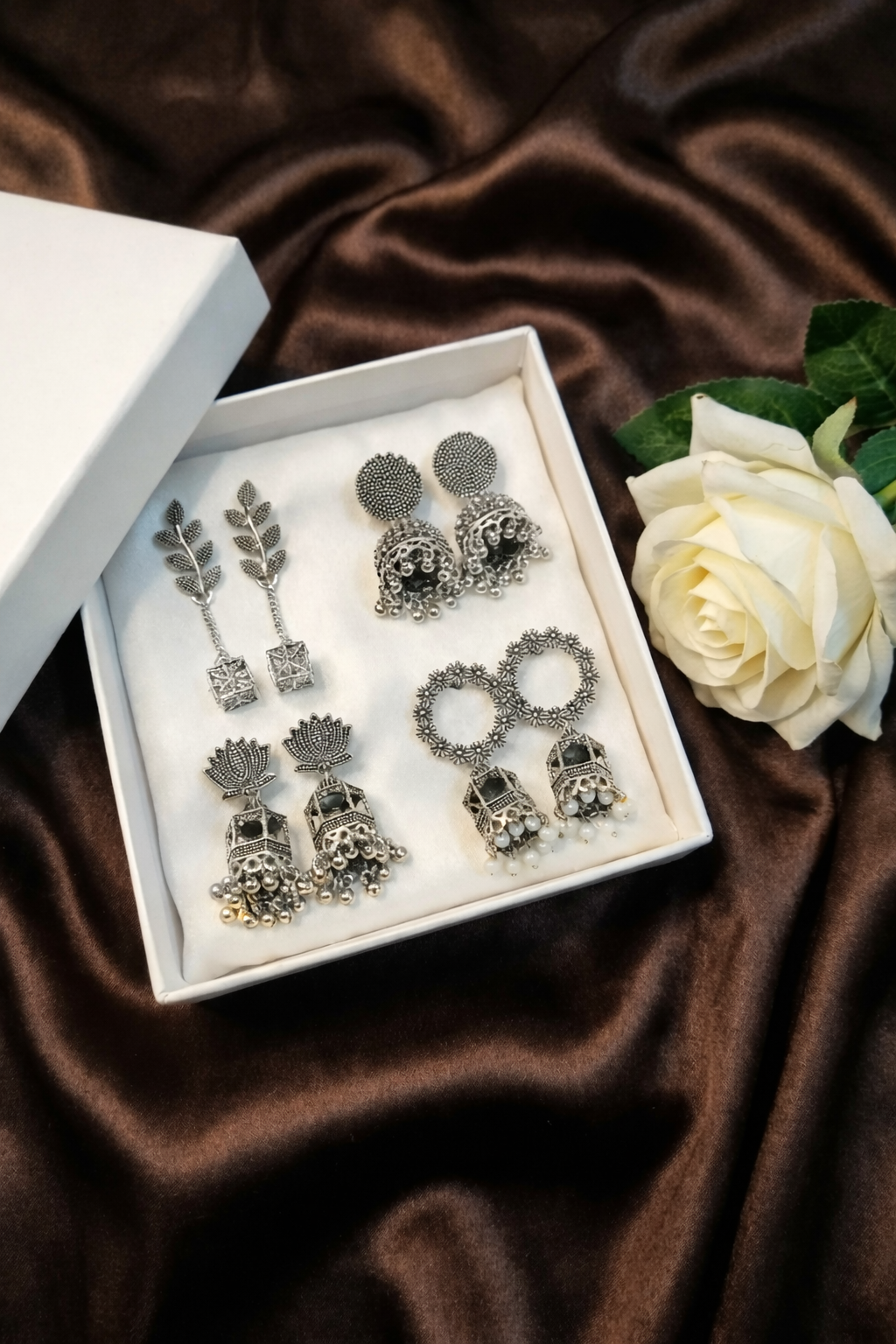 Oxidised Silver Statement Platter (Set of 4 Designs)