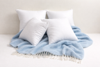 Plush White Square Cushion Inserts (Set of 4)