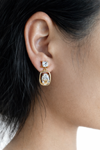 Royal Oval Solitaire Pendant & Earrings Set