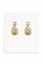 Royal Oval Solitaire Pendant & Earrings Set