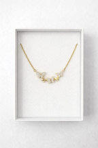 Sparkling Butterfly & Star Charm Necklace