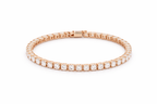 Rose Gold Square-Cut Crystal Tennis Bracelet