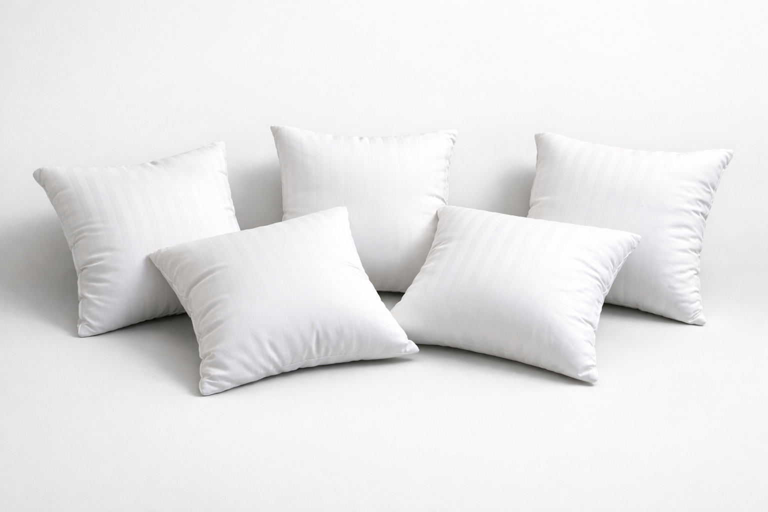 Modern Living White Striped Sofa Cushion Set