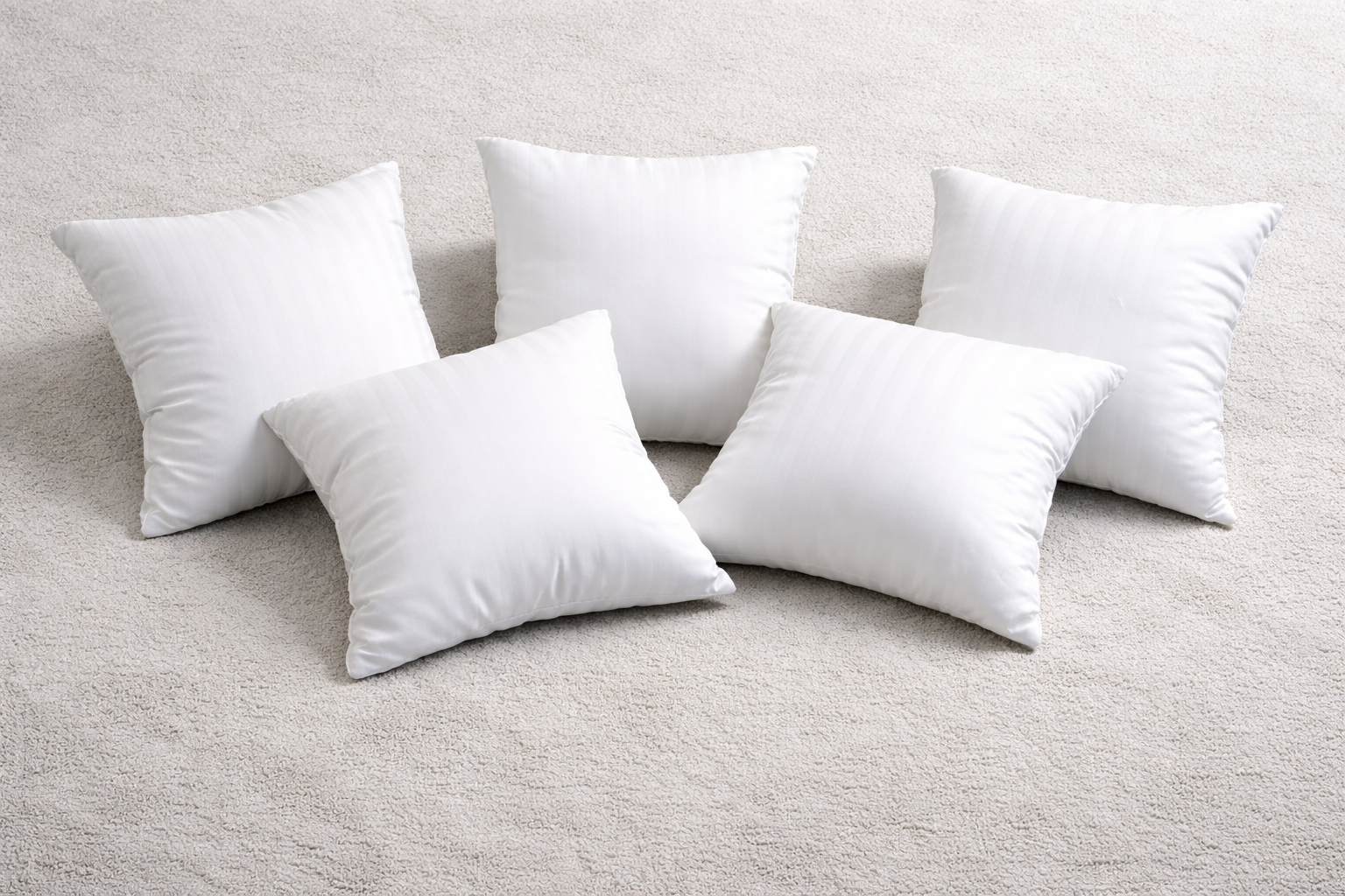 Modern Living White Striped Sofa Cushion Set