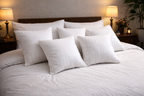 Modern Living White Striped Sofa Cushion Set