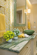 Duo Set: Artificial Mini Potted Plants (Yellow & White)