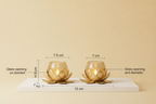 Gold Lotus Tea Light Candle Holders (Set of 2)