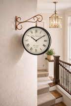 Vintage Double-Sided "Village Clockworks" Station Clock