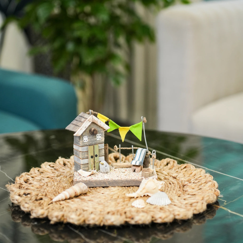 TIMBER KALA'S DRIFTWOOD WOODEN HOUSE WITH PATIO FOR DECOR