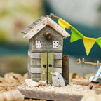 TIMBER KALA'S DRIFTWOOD WOODEN HOUSE WITH PATIO FOR DECOR