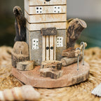 TIMBER KALA'S DRIFTWOOD WOODEN HOUSE WITH ROOF FOR DECOR